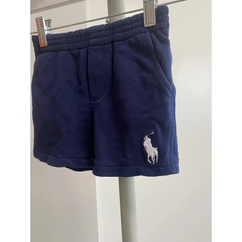 Ralph Lauren Big Pony Sweat Shorts 24M Navy Cotton